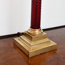 A Pair of Vaughan Designs - Glass Column Lamps