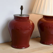 A Pair of Chinese Sang de Boeuf - Table Lamps
