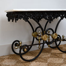 French Iron and Marble - Console Table