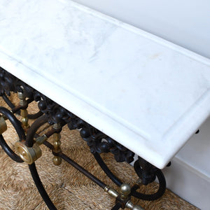 French Iron and Marble - Console Table