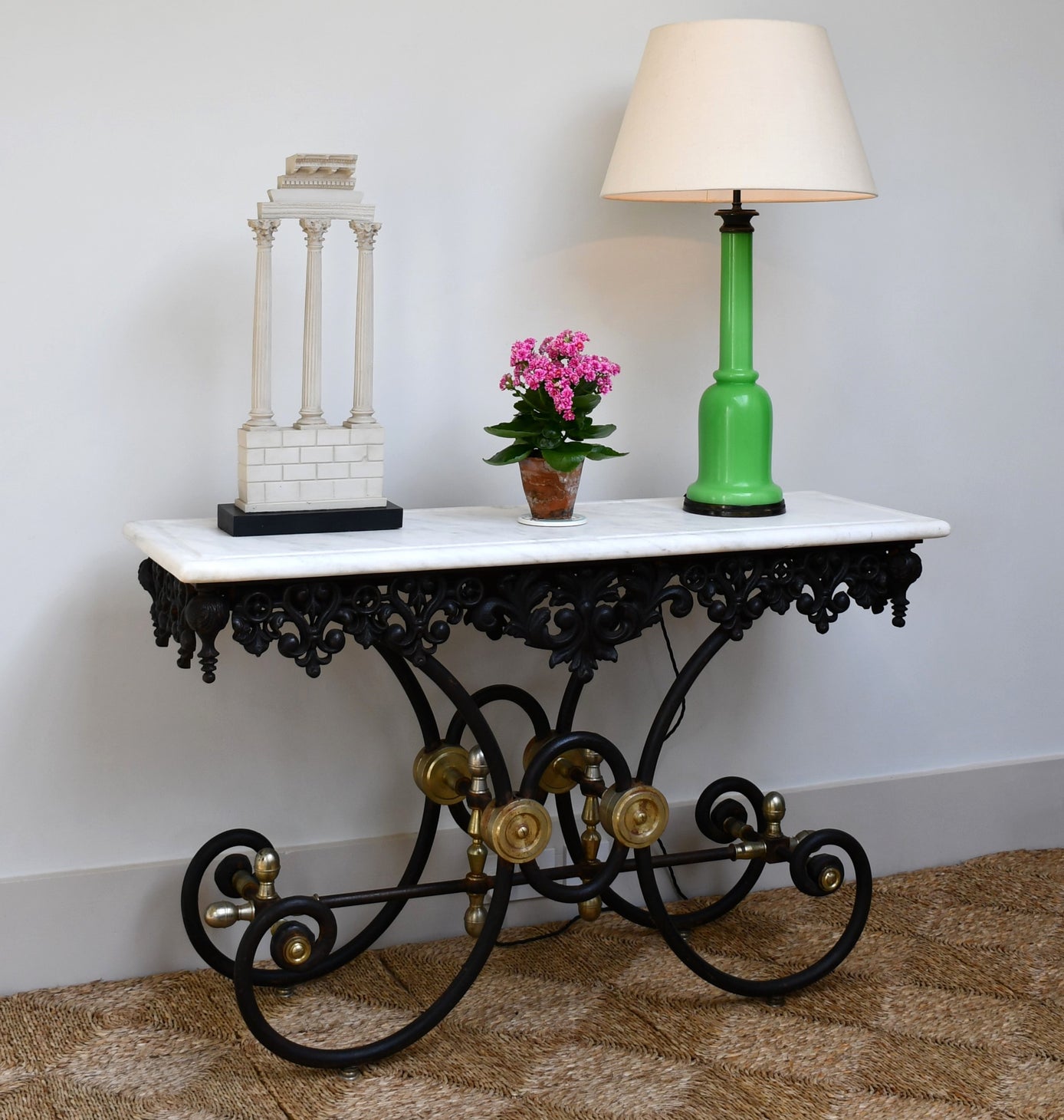 French Iron and Marble - Console Table
