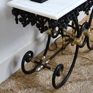 French Iron and Marble - Console Table