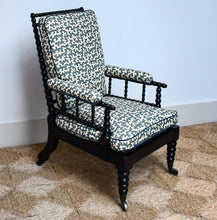19th Century - Ebonised Bobbin Armchair