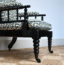 19th Century - Ebonised Bobbin Armchair