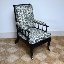 19th Century - Ebonised Bobbin Armchair