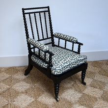 19th Century - Ebonised Bobbin Armchair