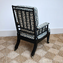19th Century - Ebonised Bobbin Armchair