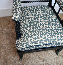 19th Century - Ebonised Bobbin Armchair
