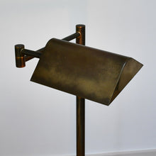 Vintage Brass Reading Lamp & Shade