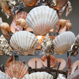 Large Artisan Made - Shellwork Chandelier