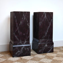 A Pair of Vintage Faux Marble Pedestals