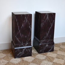 A Pair of Vintage Faux Marble Pedestals
