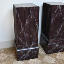 A Pair of Vintage Faux Marble Pedestals