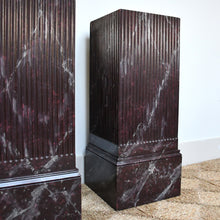 A Pair of Vintage Faux Marble Pedestals