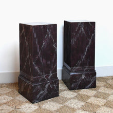 A Pair of Vintage Faux Marble Pedestals