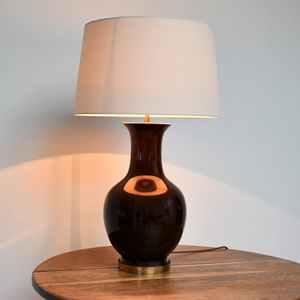 Vintage Brown Ceramic - Table Lamp