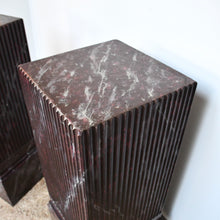 A Pair of Vintage Faux Marble Pedestals