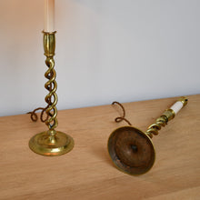 A Pair of Victorian Candlestick - Table Lamps