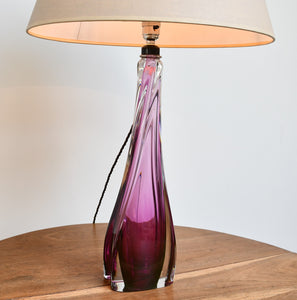 Val St Lambert - Glass Table Lamp