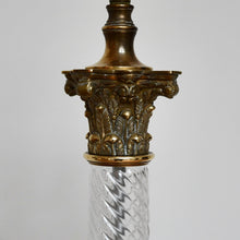 A Pair of Vaughan Designs - Twisted Glass Column Lamps