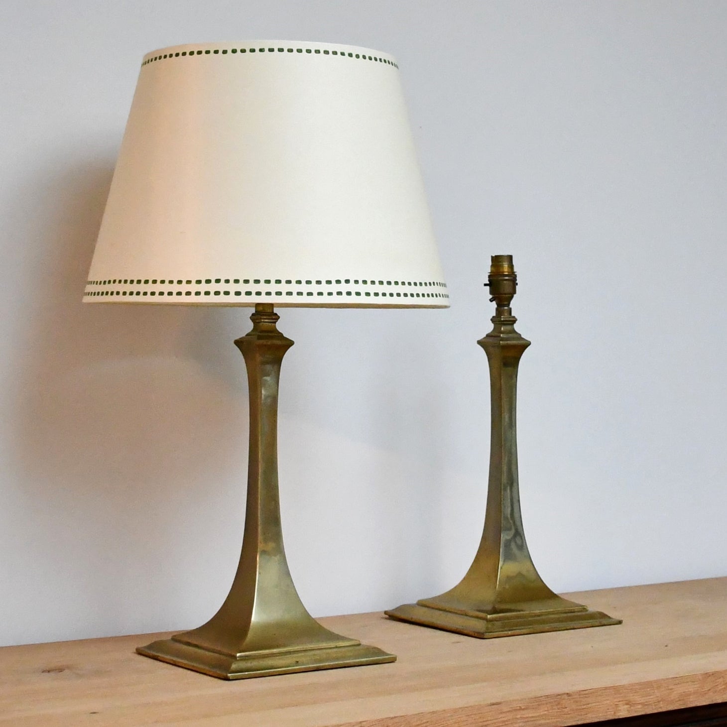 A Pair of Early 20th Century - Brass Table Lamps