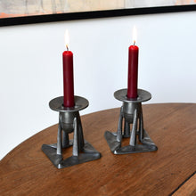 A Pair of Archibald Knox - Tudric Candlesticks