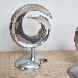 A Pair of Abstract - Spiral Sculptures
