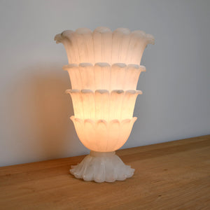 Mid 20th Century - Carved Alabaster Table Lamp