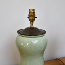A Pair of Celadon Glaze - Table Lamps