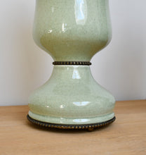 A Pair of Celadon Glaze - Table Lamps