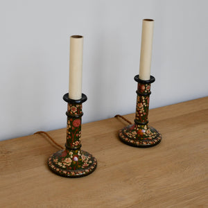 A Pair of Early 20th Century - Kashmiri Table Lamps
