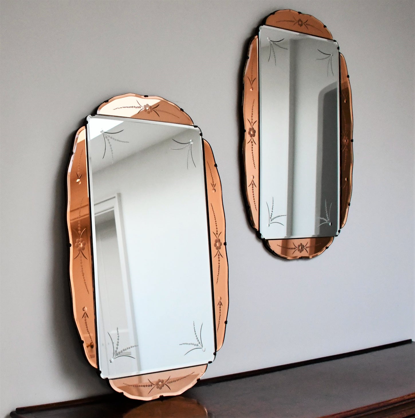 A Stylish Pair of Art Deco Mirrors
