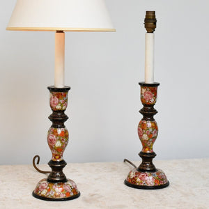 A Pair of Vintage Kashmiri - Table Lamps