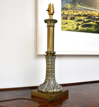 19th Century - Brass Column Lamp