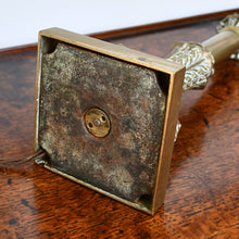 19th Century - Brass Column Lamp