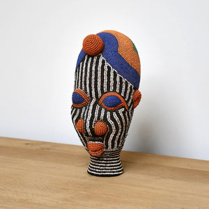 A Pair of West African - Beaded Heads