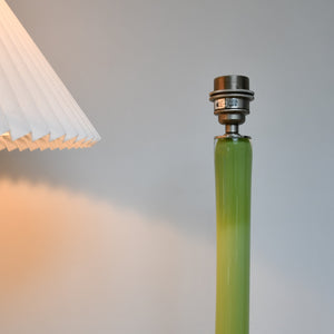 A Pair of Porta Romana - Green Gourd Lamps