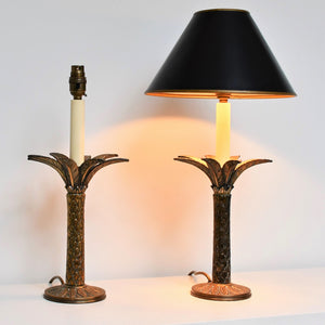 A Pair of Vintage Palm Tree Shape - Table Lamps