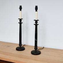 A Pair of Vintage - Marble Candlestick Lamps