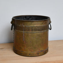 Victorian Brass Coal Bucket Planter