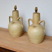 A Pair of Vintage Pottery - Table Lamps