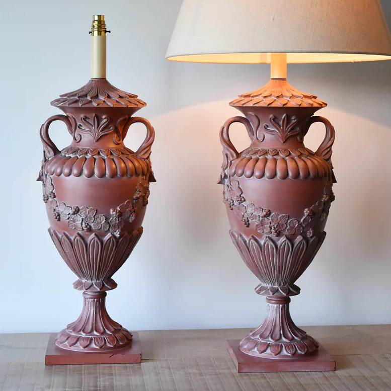 *RESERVED* A Pair of Swedish Urn Shape - Table Lamps