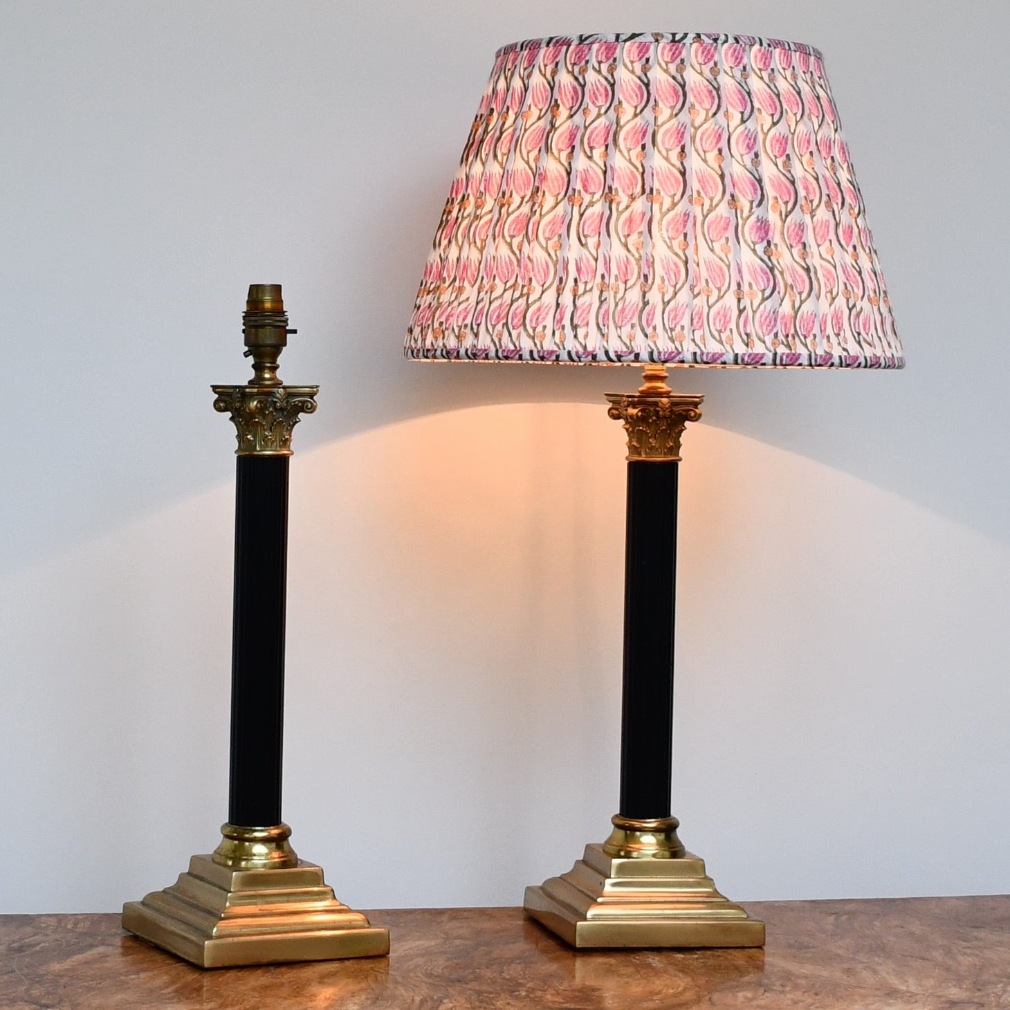 A Pair of Vintage Corinthian Column - Table Lamps