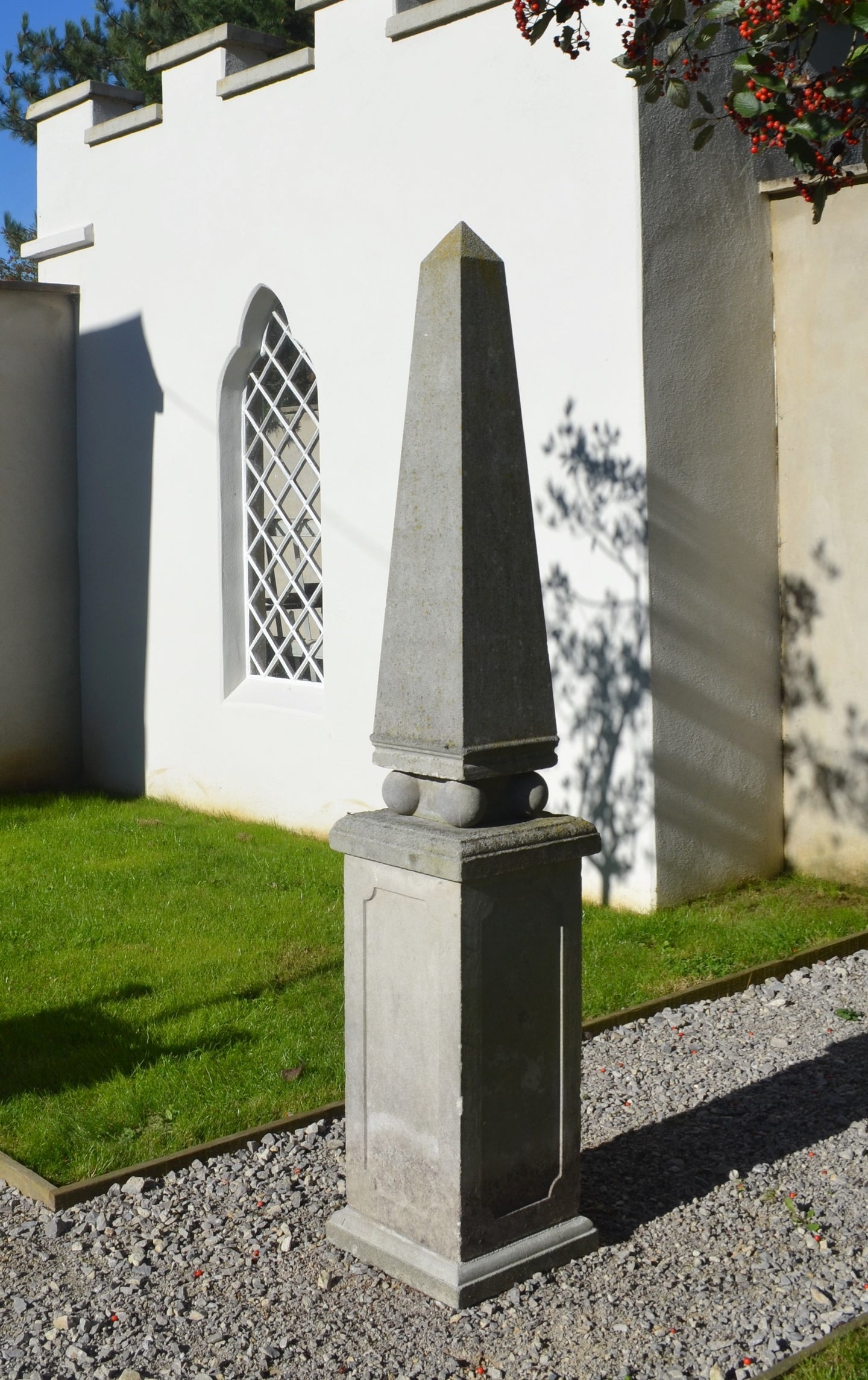 Late 20th Century Garden Obelisk on Stand