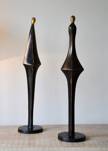 A Large Pair of Bronze - Abstract Figures