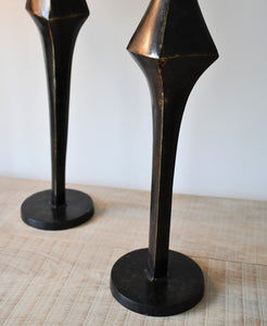 A Large Pair of Bronze - Abstract Figures