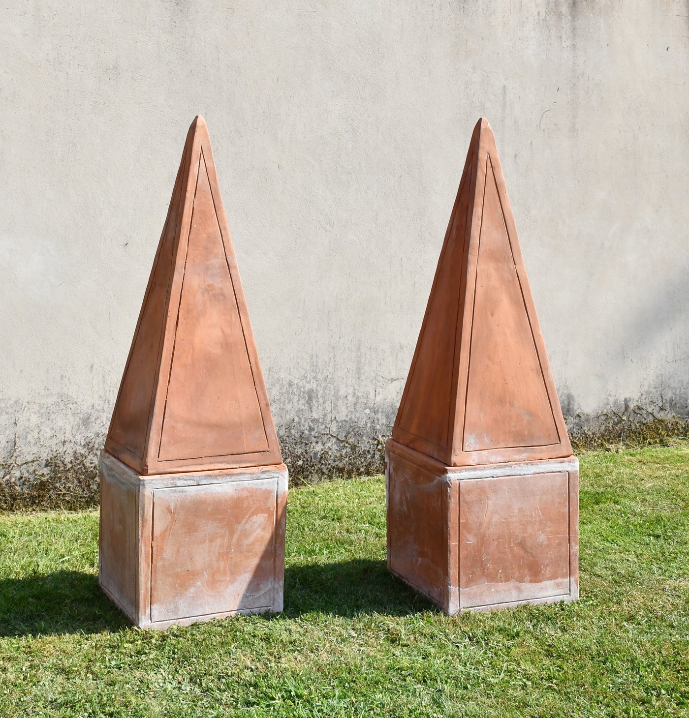 A Pair of Vintage Garden Obelisks