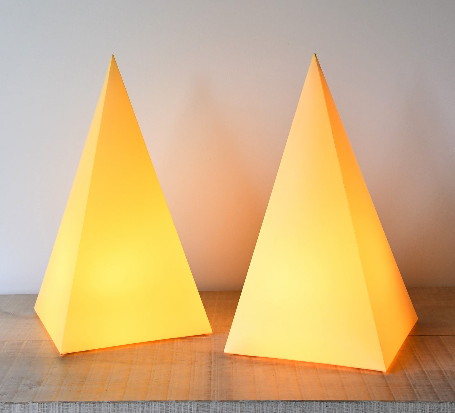 A Pair of Obelisk Shape - Table Lamps.