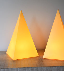 A Pair of Obelisk Shape - Table Lamps.