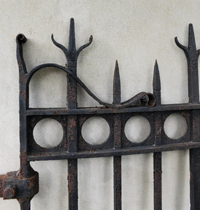 A Pair of 19th Century - Wrought Iron Driveway Gates